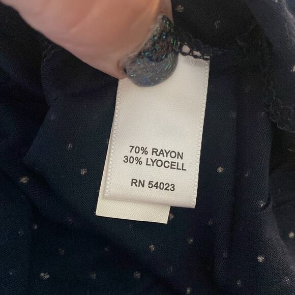 BANANA REPUBLIC polka dot cowl neck top - Picture 4 of 5